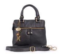 Catwalk Collection Handbags - Women's Leather Crossbody Bag - Medium Shoulder Bag - Tote Bag With Detachable Adjustable Strap - Vicky - Black