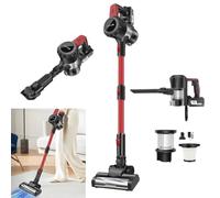 VickyHome 140W Cordless Vacuum Cleaner with 2 Suction Modes, Handheld Vacuum Cleaner Upright Vacuum Cleaners Stick Vacuums, 3000mAh Rechargeable Cordless Powerful Vacuum Cleaner, 60 Mins Run-Time