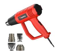 VickyHome 2000W Heat Gun for Paint Stripping, Variable Speed Industrial Hot Air Gun Kit with 4 Attachments, 1.5s Fast Heating for Paint Stripping, Heat Shrink and Crafts, Red