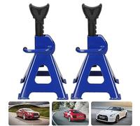 VickyHome 2X 3 Ton Heavy Duty Folding Car Jack Support Steel Axle Stand Adjustable 9 Tier Height 430mm Max Height
