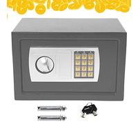 VickyHome Digital Safe Safe Box with Emergency Key, 8.5L Key Safe Floor Wall Mounted Combination Lock Box with Password for Home Office Hotel Business, 31cm x 20cm x20cm, Grey