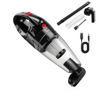 VickyHome Mini Hoover Portable Car Vacuum, 65w Car Vacuum Cleaner Cordless Powerful Rechargeable, LED Light Mini Vacuum Cleaner Dust Buster Handheld Vacuum with 380ML Dust Collection Cup