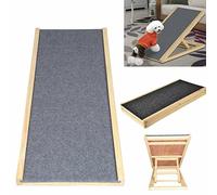 VickyHome Pet Ramp, Solid Wooden Ramp Car Dog Ladder, Adjustable Heights, Non-Slip Carpet, Dog Ramp Dog Ladder Pet Ladder for Small Dogs, Cats, Rabbit, Car, Bed, Sofa and SUV, 70x35x30/40cm(LxWxH