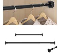 VickyHome Tension Rods for Curtains 70CM to 120CM, Net Voile Curtains Rail,Adjustable Telescopic Rods Extendable for Kitchen Cupboard Bathroom Window, Never Rust, Non Slip