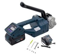 Vickyyy Portable Electric Strapping Machine V1 13-16mm PP Pet, Strapping Machine, Carton Strapping Tool Packing Tool (Color : With 2 Batteries, Size : Model)