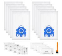 Vicloon 10 Pack 3D Efficiency GN Vacuum Cleaner Bags for Miele GN Hoover, Fits for Complete C1 C2 C3 Classic C1 Compact C1 C2 S227 S400i-S456i S240 S600-S658 S280 S2000-S2999 S400 S5000-S5999(Blue)