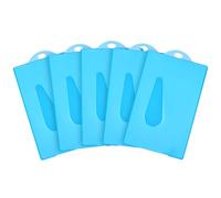 Vicloon 2-Card Badge Holder, 5pcs Plastic Vertical ID Card, Clear Badge Holders ID Card Badge Holder for Office School IDs Credit Cards Driver’s Licenses and Passes (Blue)