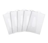 Vicloon 2-Card Badge Holder, 5pcs Plastic Vertical ID Card, Clear Badge Holders ID Card Badge Holder for Office School IDs Credit Cards Driver’s Licenses and Passes (White)