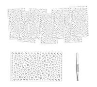 Vicloon 2600Pcs Self Adhesive Bling Clear Rhinestone Stickers, 8 Sheets Acrylic Crystal Gems Stickers with Pick Up Tweezer for DIY Crafts Jewels Clothe Makeup Festival Carnival Decro (3mm/4mm/5mm/6mm)