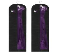 Vicloon 2PCS Garment Bags, Clothes Cover Bags Set Waterproof Dustproof With Zipper, Long Garment Bags Dress Covers for Women Breathable Protector for Clothes/Shirts/Gowns/Dresses 60 * 180cm