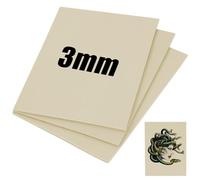 Vicloon 3PCS A4 Premium Silicone Tattoo Skin Practice - 3mm Thick, Double Sided, Realistic Texture, Tattoo Practice Skin kit for Beginners & Professional Tattooing Artists (Beige)