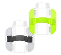 Vicloon armband card holder, 2Pc Arm Badge Holders for Emergency Workers, Security Staff, Doorman (Green + Silver)