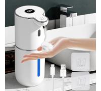 Vicloon Automatic Soap Dispenser, 380ML Automatic Soap Foaming Dispenser with 6 Adjustable Levels, USB Rechargeable Touchless Foam Soaps Dispensers, IPX5 Waterproof, Wall Mounted, for Bathroom, Hotel