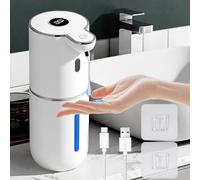 Vicloon Automatic Soap Dispenser, 380ML Wall Mounted Electric Hand Soap Dispenser with 6 Adjustable Levels, USB Rechargeable Touchless Soaps Dispensers, IPX5 Waterproof, for Bathroom, Hotel