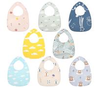 Vicloon Baby Bandana Dribble Bibs, 8 Pack Teething Bib Set, Baby Bibs for Boys Girls with Snaps,Soft and Absorbent for Infants Feeding, Teething,Drooling,Newborn Bib for Unisex Toddlers 0-36 Months
