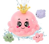 Vicloon Baby Bath Toys, Octopus Sensory Light Up Bath Toys, Bath time shower toys Gifts with Colorful Flashes Lights Water Toys, Bathtub Pool Water Fountain Toy for Infant Toddlers Kids-pink