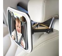 Vicloon Baby Car Mirror, Baby Mirror for Car Back Seat, Shatterproof & Shakeproof, Easy To Install, 360°Rotation Anti-dropout Stroller Mirrors with Wide Clear View, Newborn Essentials