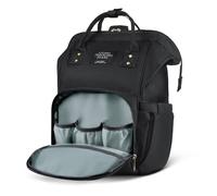 Vicloon Baby Changing Bag Backpack, Multi-Function Nappy Changing Back Pack, Waterproof Diaper Bag Maternity Bags Mum Dad Backpack, Black