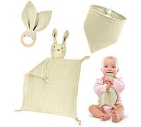 Vicloon Baby Comforters Rabbit Baby Blanket Set,Baby Comforters Blanket,Baby Girl Boy Comforter Blanket,Infant Toddler Cuddle Snuggle Toy Blankets for Nursery Strollers,Cribs,Car Seats (Orange)