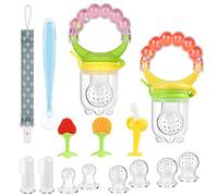 Vicloon Baby Food Feeder Fruit Feeder Set, 2pcs Silicone Teething Pacifiers Fresh Fruit Feeder, Baby Food Feeder Set, Infant Teething Toys Teether for Baby, Pacifier Feeder Baby Supplies Toys