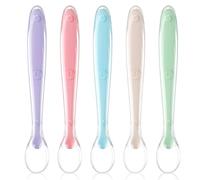 Vicloon Baby Spoons, 5 Pcs Silicone Spoon Baby Soft Spoons Self Feeding Training Spoon for Toddlers Children Babies Feeding and weaning