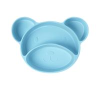 Vicloon Baby Suction Plate, Toddler Feeding Plate, Non-Slip Silicone Baby Divided Placemat for Self Feeding Training, Dishwasher & Microwave Safe