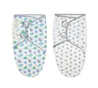 Vicloon Baby Swaddle Wrap, 2Pcs Swaddle Blankets, Newborn Swaddle Blanket Wrap, Organic Cotton Baby Blanket Wrap for Baby 4-6 Months 14-18lbs