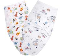 Vicloon Baby Swaddle Wraps, 2 pcs Baby Swaddle Blanket 0-3 Months, 100% Breathable Organic Cotton Fabric, New Born Swaddle Wrap For Boy and Girl