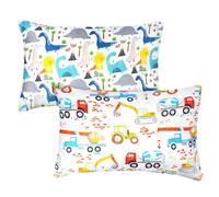 Vicloon Baby Toddler Pillowcase, 2 Pack 100% Cotton Pillow Cover, Cot Bed Pillows Pair Cases 40x60cm, Soft and Breathable Baby Pillows for Boy & Girl Bedding, Kids Travel Pillow Pillowcase