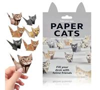 Vicloon Creative 3D Animal Origami Fun, 50 Sheets DIY Paper Cats Kit, 3D Handmade Cat Origami, Creative Origamis Animal Craft to Fold Cute Cat Figures, Gift for Pet Lovers for Adults and Children