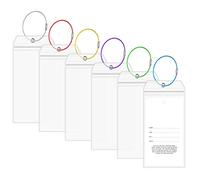 Vicloon Cruise Luggage Tag Holders, 6pcs Waterproof Cruise Luggage Tags with Zip Seal & Steel Loops, Clear Luggage Tags Suitcase Tags Cruise Accessories for Travel Vacation Accessories (Multicolor)
