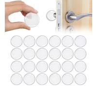 Vicloon Door Stopper, 24Pcs Wall Door Handle Stopper, Silicone Transparent Round Wall Protector, Self-Adhesive Door Stops Door Handle Bumper Pads for Wall, Fridge, Cabinets (1.57inch)