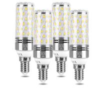 Vicloon E14 LED Corn Bulbs, 4 Pcs E14 LED Light Bulbs 12W Equivalent to 100W Halogen Bulbs, 3000K Warm White, 1400lm No Flicker No Dimmable, AC 175-265V