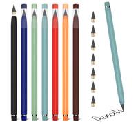 Vicloon Everlasting Inkless Pencils, 7pcs Replaceable Nib Pencil Set with White Eraser for Kids, Adults, Home, Office, School (Multicolor)