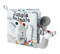 Vicloon Fabric Book for Babies, Picture Book Made of Fabric with Animals, Early Development Baby Cloth Books, Perception Learning Toy, Gifts for Babies Elephant Style