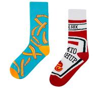 Vicloon Funny Colorful Socks for Women, Unique Mismatched Sock Designs, Chips and Ketchup Patterns Funny Socks, Gifts for Women Christmas Birthday