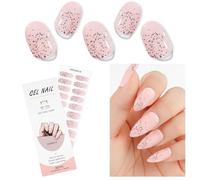 Vicloon Gel Nail Stickers, 20Pcs Semi Cured Gel Nail Strips Wraps, 10 Sizes Self Adhesive Long-Lasting Nails Polish Strips, Easy to Apply Remove, Nails Art Design Decoration Accessories for Women