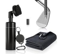 Vicloon Golf Club Cleaner Brush Essential, 3 Set Golf Accessories, golf Essentials Kit With Club Cleaner Brush & Towel, Golfs Groove Sharpener Tool, Golfs Present For Men and Women