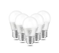 Vicloon LED E27 Light Bulbs, 5 Pcs 3W G45 E27 LED Golf Ball Light Bulb, 25W Incandescent Bulb Equivalent, Warm White 3000K, 280LM, No Dimmable