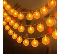 Vicloon Lemon Fairy Lights, 1.5m 10 LED Fruits Lemon String Lights, Battery Powered, Outdoor Indoor String Fairy Light for Bedroom, Party, Wedding, Garden, Camping, Christmas Decoration