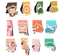 Vicloon Magnetic Page Clips, 12pc Cute Animal Bookmarks, Magnet Page Markers for Students & Adults