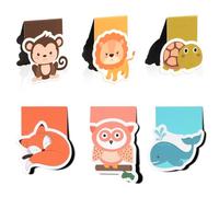Vicloon Magnetic Page Clips, 6Pcs Cute Animal Bookmarks Clip, Magnet Page Markers Markers Page Clip Inspirational Quotes Bookmarks Magnetic Bookmarks for Students Children Adults Reading Supplies