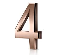 Vicloon Mailbox Numbers Self Adhesive, 3 Inches 3D Mailbox Numbers Waterproof, Door Numbers House Numbers Street Number Stickers for House Mailbox Apartment Hotel Courtyard Cafe Bronzed(4)
