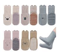 Vicloon Non-slip Baby Socks, 5 Pairs of Baby Socks with Silicone Bottom, Provides a Secure Grip, Suitable for 0-12 Months/1-3 Years/3-5 Years Old Boys and Girls