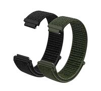 Vicloon Nylon Fabric Watch Straps, Pack of 2 Quick Release Watch Strap 18mm Nylon Replacement Watch Band for Men and Women Multicolors (Black+Green)
