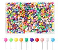 Vicloon OFFCUP Map Push Pins, 500pcs Multicolor Round Head Steel Point Map Markers, Modern Style, Easy to Store in Plastic Box