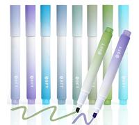 Vicloon Pastel Highlighters, 8pcs Aesthetic Cute Highlighter Pen for Bible Journaling, Notes, School & Office Supplies (Purple, Green)