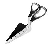 Vicloon Pizza Scissors, Food Slicer & Pizza Server, Pizza Cutter with Food-Grade Sharp Stainless Steel Blade and Soft Grip Handle, Multifunctional Kitchen Scissors, 27cm, Black