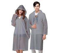 Vicloon Portable Raincoat, 2 Pack Rain Poncho Adult Waterproof with Hoods and Sleeves, Reusable Rain Resistant Poncho for Camping, Emergency Situations, Travel