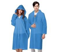 Vicloon Portable Raincoat, 2 Pack Rain Poncho Adult Waterproof with Hoods and Sleeves, Reusable Rain Resistant Poncho for Camping, Emergency Situations, Travel